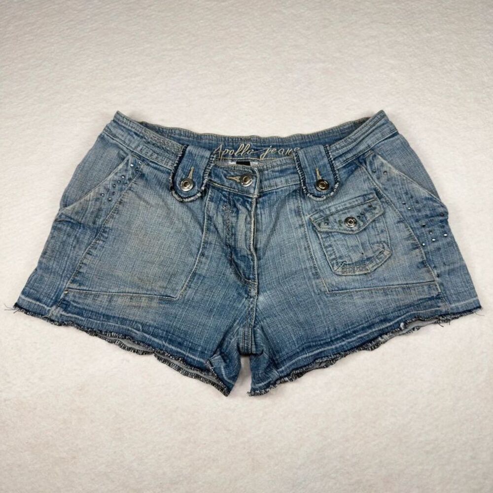 Apollo Jeans Studded Denim Shorts – Size 5/6 | Y2K 2000s
